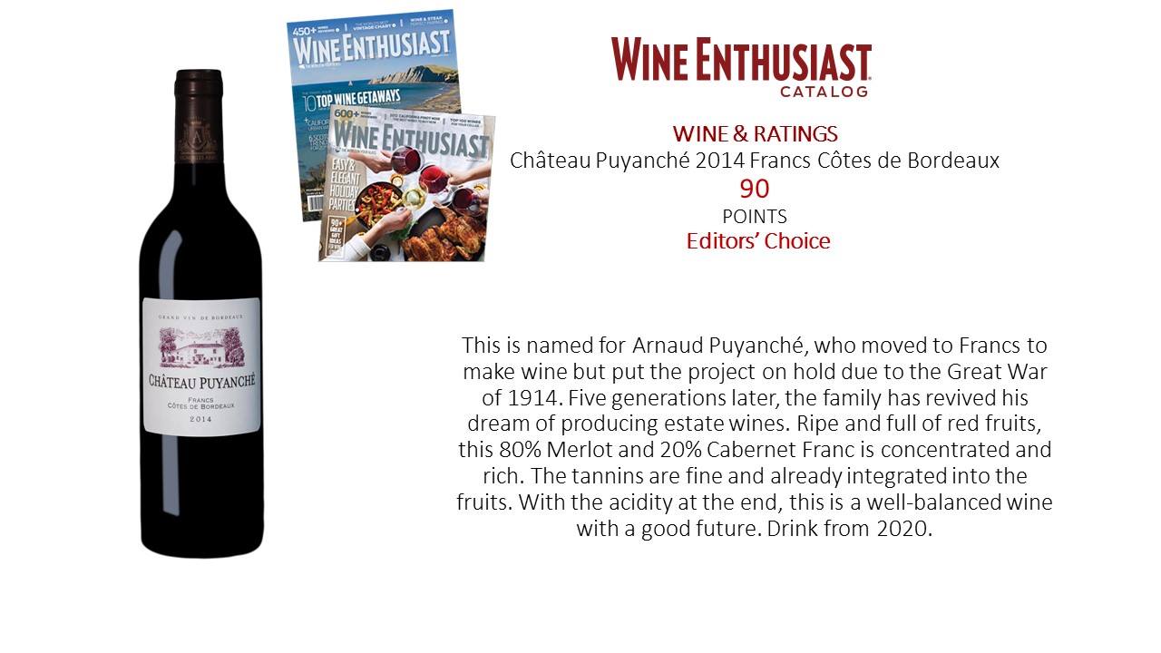 Wine Enthusisat Puyanche 2014